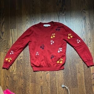 Bonpoint Red Sweater with Cherry design